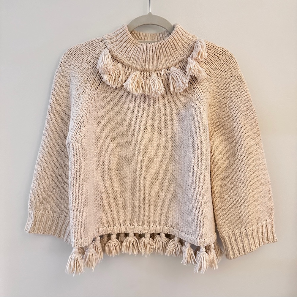 Kate Spade ♠️ Broome street women’s chunky tassel sweater XS
